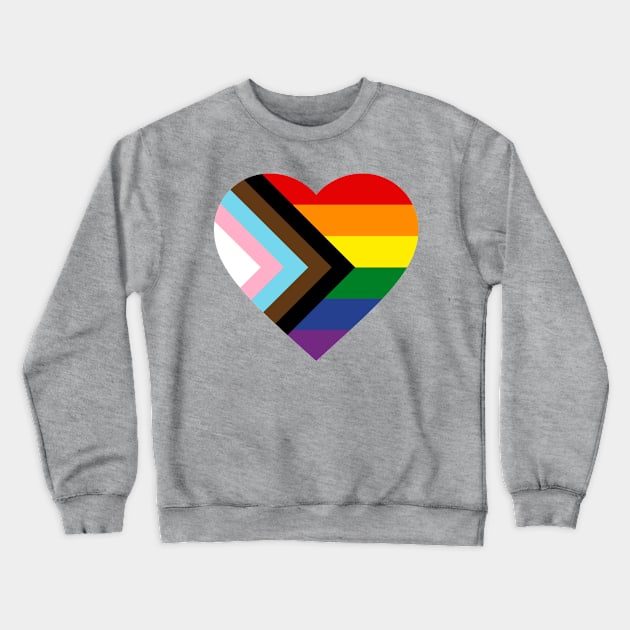 Progress Pride Crewneck Sweatshirt by CoolMomBiz